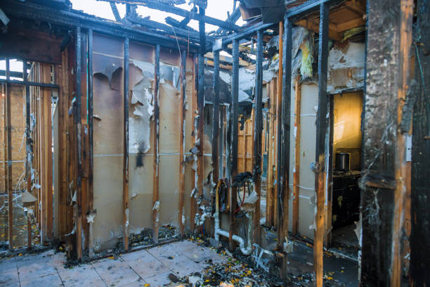 Professional Fire Damage Restoration technician working in Arlington, WA